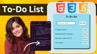 How To Create To-Do List App Using HTML CSS And JavaScript Mini Project For Beginners 2024