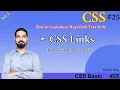 How to Customize Hyperlink Text Style CSS links CSS Link Visited Hover Active