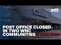 Post office closed in two WNC communities