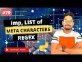 List of Python Regex Meta Characters