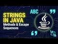 Java Strings String Methods Escape Sequences Beginners Tutorial Kannada
