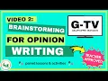 Opinion Writing How to Brainstorm Topics and Opinions 2 4th grade