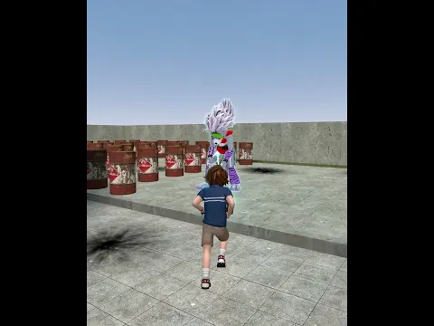 FNAF Roxy Disabled by Gregory and Placed on Exploding Drums (Garry's Mod)
