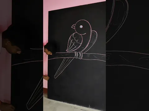 Learn how to draw a parrot use number 9 😱 #drawingtutorial #shortvideo #shorts