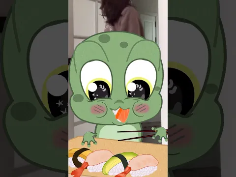 Tiny Frog, Big Sushi 🍣🐸 #2danimation