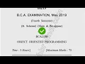 2019 Dcrust BCA 4th Sem Object Oriented Programming Question Paper