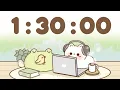 90 Minute Timer 1 hour 30 minute Study Timer for Classroom Focus