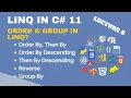 OrderBy GroupBy in LINQ with C 11 Advance LINQ Course Lecture 8