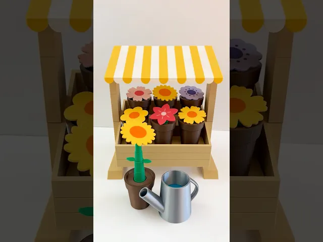 Flower Stand for Potted Flowers with Watering Can video thumbnail
