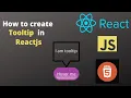 How to make a simple tooltip in React Or HTML