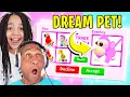 I SURPRISE My Dad With His DREAM PET Mega Neon Albino Monkey In Adopt Me Roblox