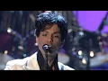 Prince performs "Kiss" at the 2004 Rock & Roll Hall of Fame Induction Ceremony