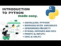 Introduction to Python made easy Python Made Easy Series Codelligent