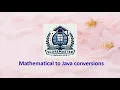 Solving Math to Java Problems