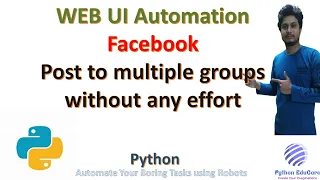 Push Post to multiple groups in Facebook using Python at ease