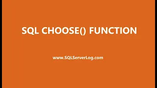 SQL CHOOSE Function
