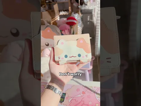Looks like cards can fall out easily 💵🩷 #kawaii #wallet