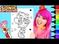 Coloring Amy Rose Sonic The Hedgehog Coloring Page Prismacolor Markers KiMMi THE CLOWN