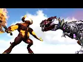 INFERNAL MINOTAUR vs SKELETAL ALPHA DINOS ARK Dino Battle