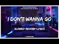 Alan Walker - I Don't Wanna Go [Slowed+Reverb+Lyrics] ft. Julie Bergan || Lo-fi Song