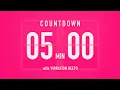 5 Minute Countdown Timer Flip Clock with Vibration Beeps