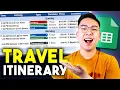 EASY Google Sheets TRAVEL ITINERARY Tutorial for your NEXT TRIP