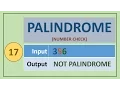 17 C Programs PALINDROME NUMBER