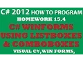 Visual C 15 4 Using ComboBoxes and ListBoxes C WinForms C ComboBoxes C ListBoxes C Events