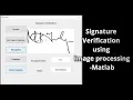 Signature Verification using Image Processing Matlab