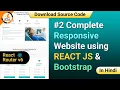 Complete Responsive Website using REACT JS Bootstrap react router dom v6