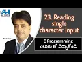 23 Program to read single character using scanf function C Programming in Telugu