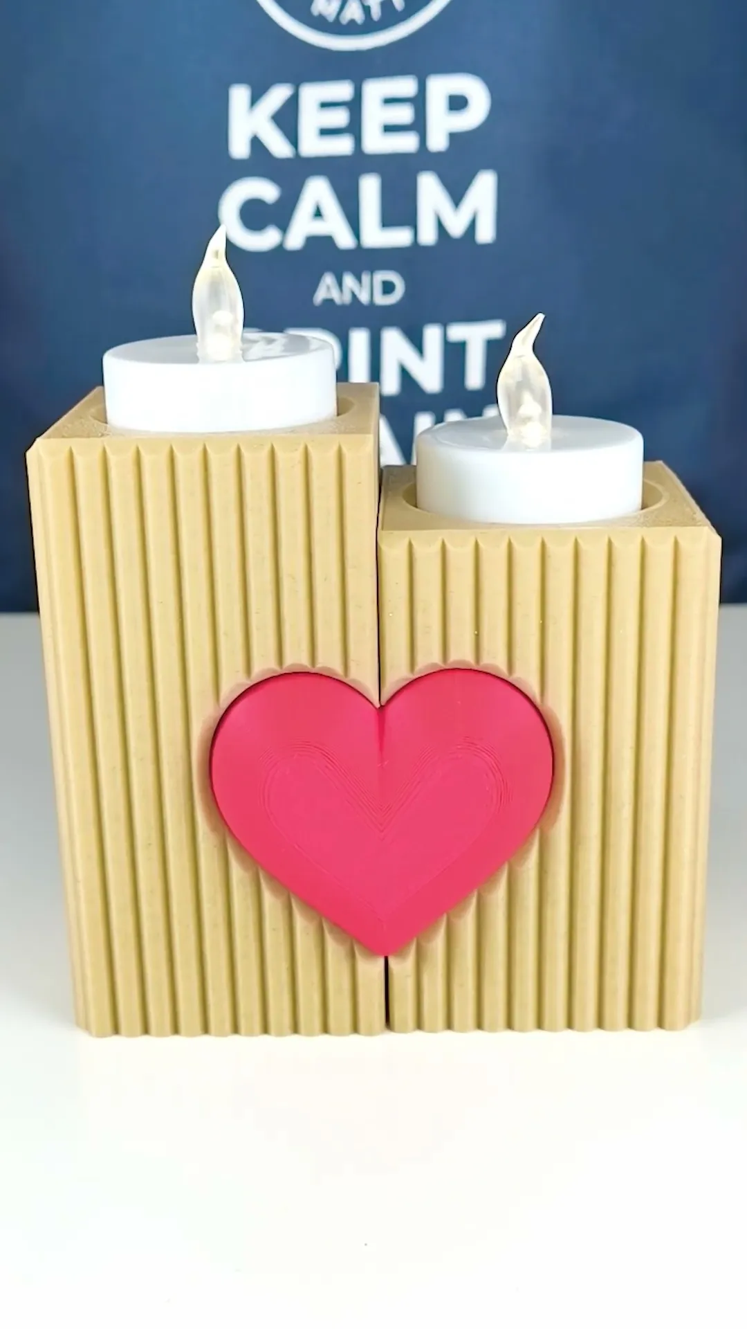 Heart Tea Light Holder, Mom & Dad Gift