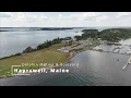 The Dolphin Marina Restaurant Located in Harpswell Maine Aerial View in Beautiful 4K