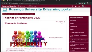 Students overView of the Elearning Portal Course Materials Assignments etc