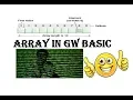 Array in GW BASIC Chapter 4 gw basic 10th class computer lectures in