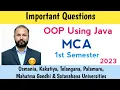 OOP using Java important questions 2024 mca 1st sem imp questions 2024 OU KU PU TU MGU SU