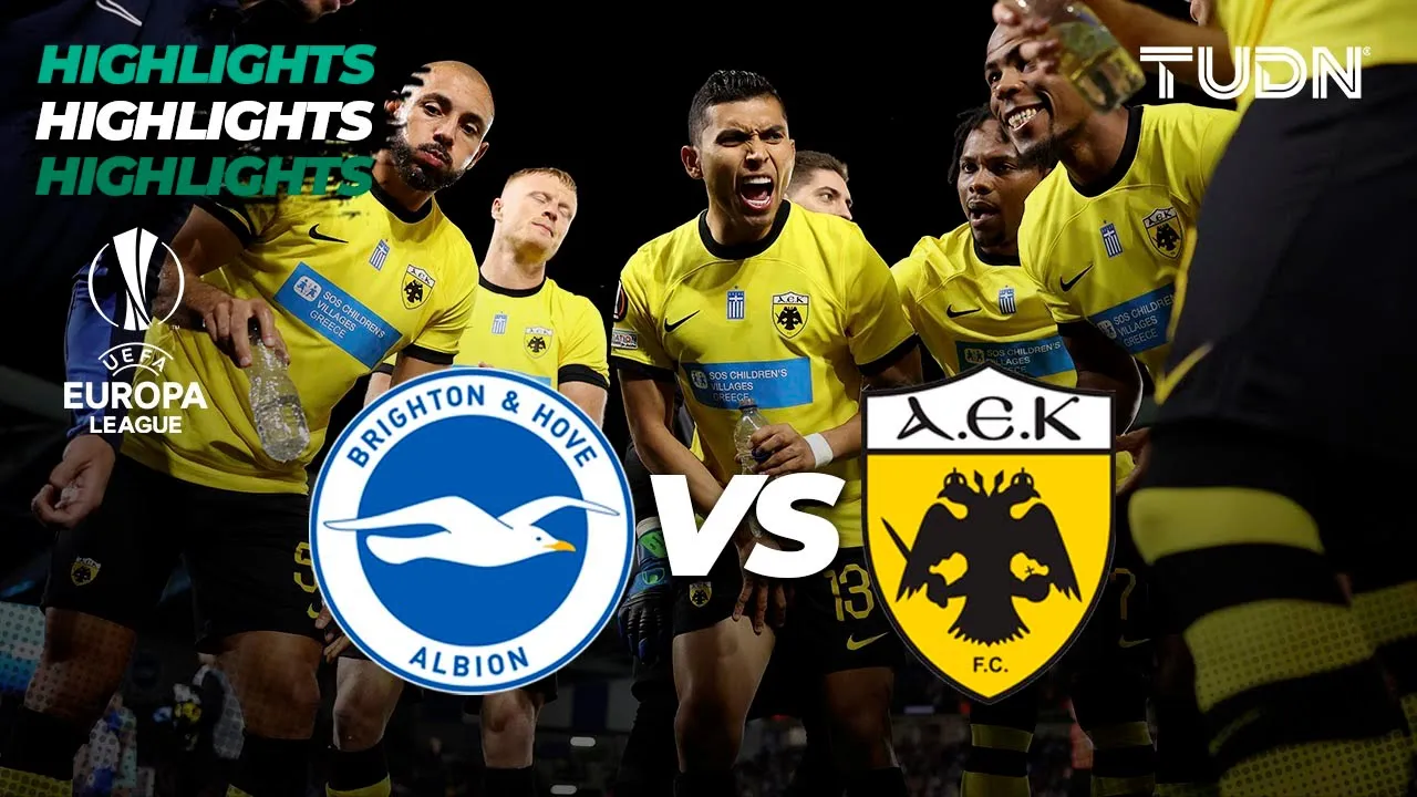 Brighton 2-3 AEK - HIGHLIGHTS | UEFA Europa League 2023/24 | TUDN