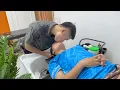 Happy couple enjoy a relaxing massage to relieve stress