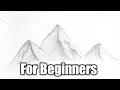 How to draw Mountain for Beginners Easy Realtime