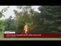 Ruptured gas line in Caledonia Township