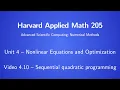 Harvard AM205 4 10 - Sequential quadratic programming