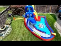 Costco s Happy Hop Shark Cave Adventure Airflow Water Slide Inflatable water slide
