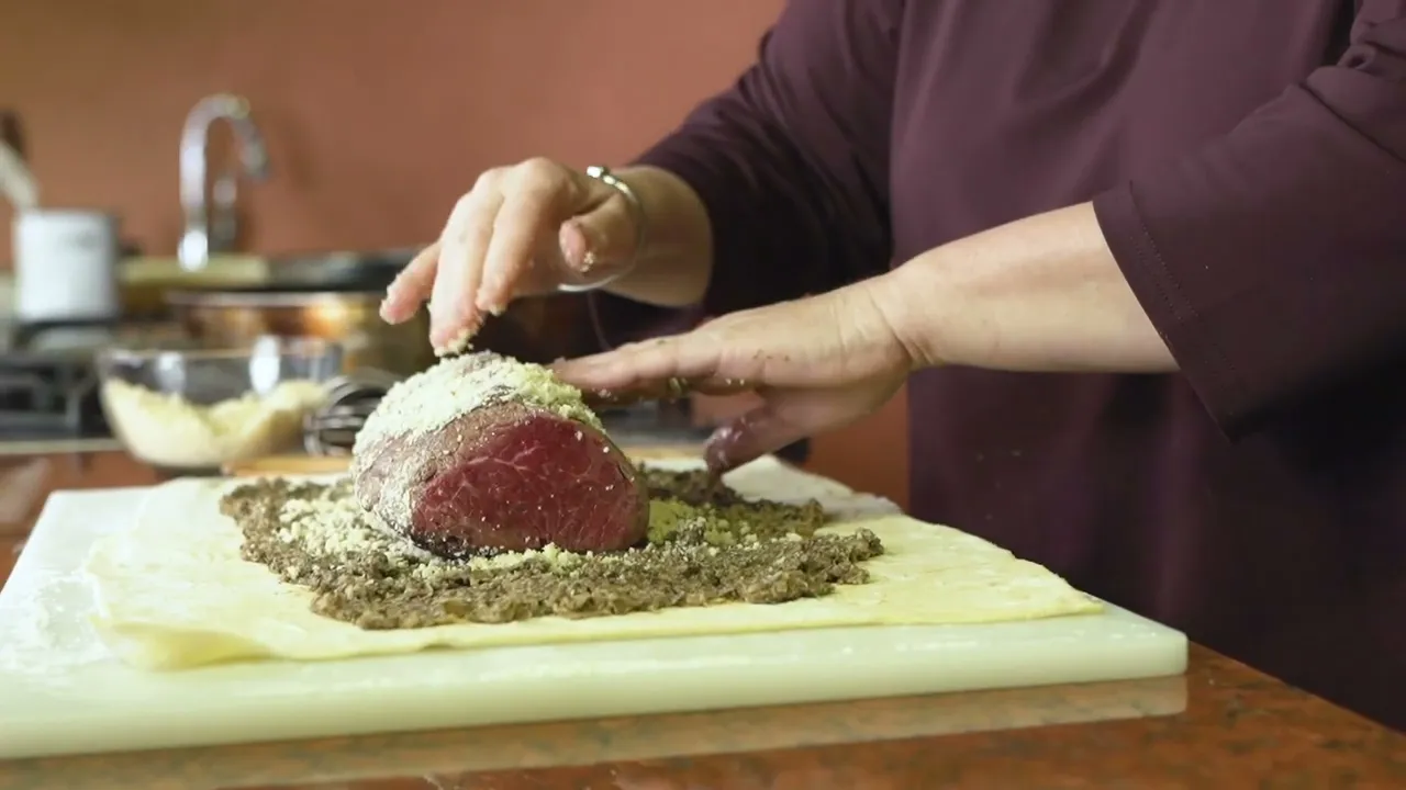 Oklahoma Beef Wellington with Horseradish & Parmesan