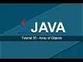 Java Tutorials - 35 Array of Objects