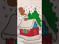 Coloring snow house Christmas Day Coloring page