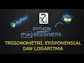 Pemrograman Python 21 Trigonometri Eksponensial dan Logaritma dalam Python
