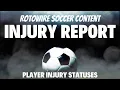 RotoWire Soccer Content Injuries Suspensions