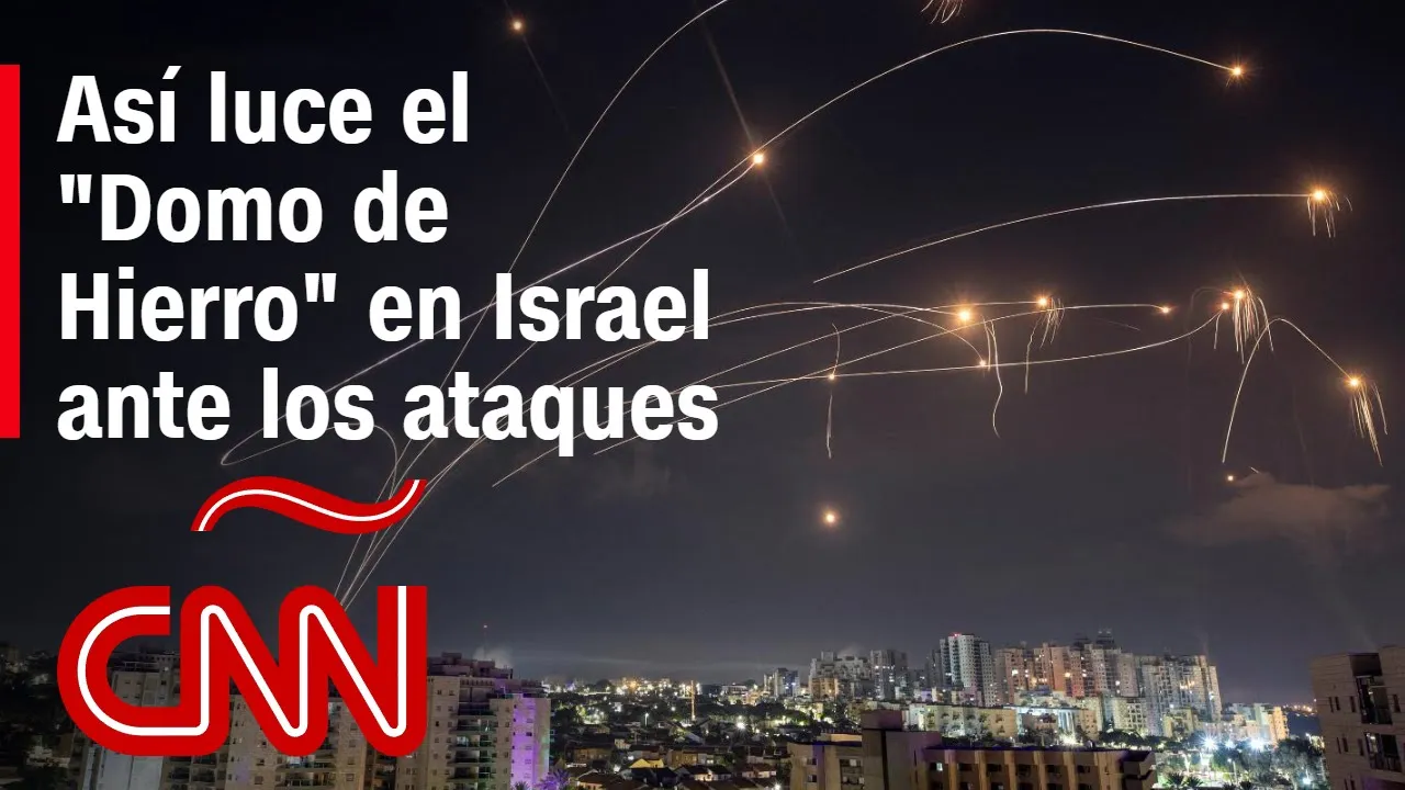 Video muestra el "Domo de Hierro" de Israel interceptando lluvia de cohetes cerca de Gaza