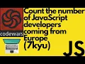 Count the number of JavaScript developers coming from Europe codewars 7 kyu