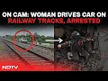 Download Lagu Telangana News | On Camera: Woman Drives Car On Railway Tracks, Cops Struggle To Pull Her Out